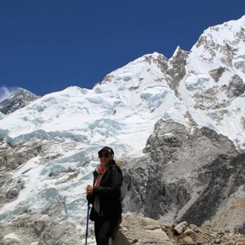 Everest Base Camp Trek- Mt. Everest and Nuptse from Gorakshep Top
