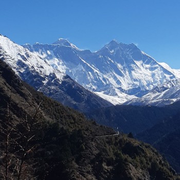 Everest Base Camp Group Trek: Mt. Everest view from Namche Hill
