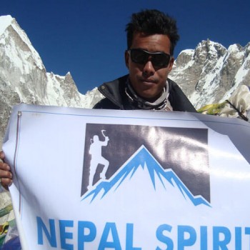 Sherpa guide reached at Everest Base Camp
