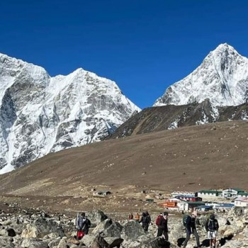 Amazing mountain view from Lobuche