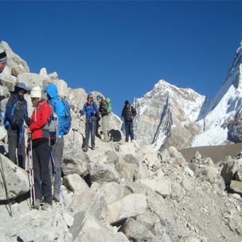 Everest Base Camp Helicopter Trek- Group Re-Trek Back from Base Camp