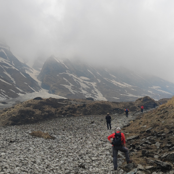 Annapurna base camp trek in winter season